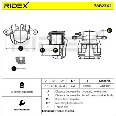 Zacisk Hamulcowy RIDEX 78B2362 78B2362 - foto 3