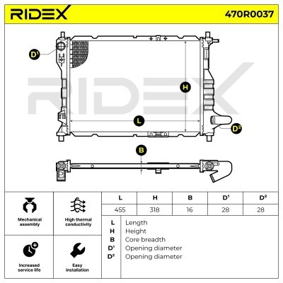 Chłodnica RIDEX 470R0037 470R0037 - foto 5