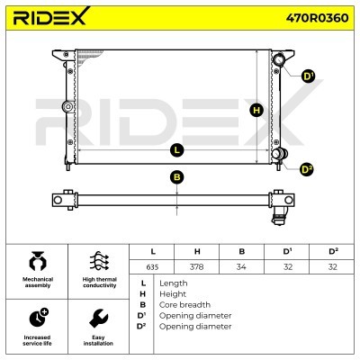 Chłodnica RIDEX 470R0360 470R0360 - foto 4