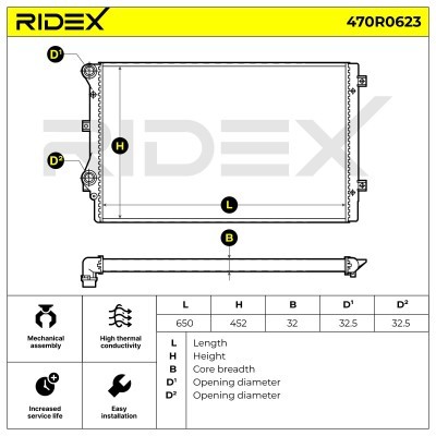 Chłodnica RIDEX 470R0623 470R0623 - foto 5