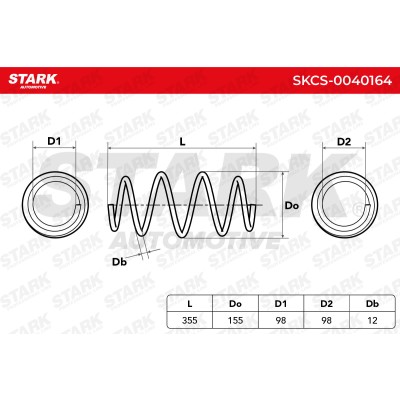 Sprężyna Zawieszenia Stark SKCS-0040164 SKCS-0040164 - foto 6