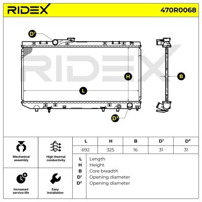 Chłodnica RIDEX 470R0068 470R0068 - foto 7