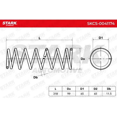Sprężyna Zawieszenia Stark SKCS-0041174 SKCS-0041174 - foto 5