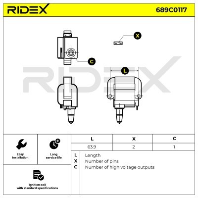 Cewka Zapłonowa RIDEX 689C0117 689C0117 - foto 4