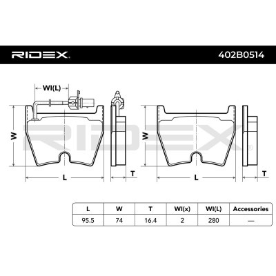 Klocki hamulcowe RIDEX 402B0514 402B0514 - foto 4