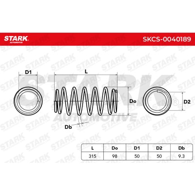 Sprężyna Zawieszenia Stark SKCS-0040189 SKCS-0040189 - foto 6