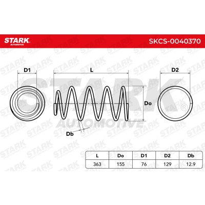 Sprężyna Zawieszenia Stark SKCS-0040370 SKCS-0040370 - foto 5