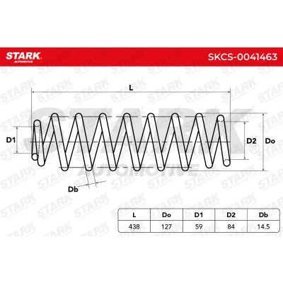 Sprężyna Zawieszenia Stark SKCS-0041463 SKCS-0041463 - foto 4