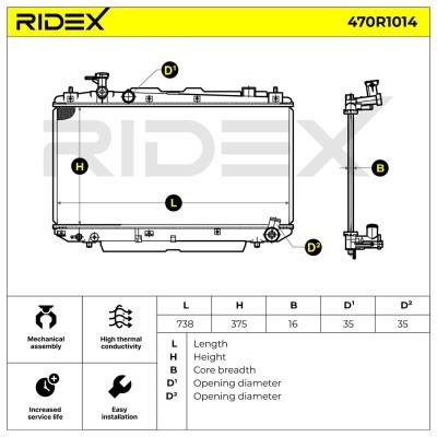 Chłodnica RIDEX 470R1014 470R1014 - foto 4