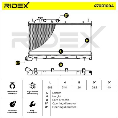 Chłodnica RIDEX 470R1004 470R1004 - foto 5