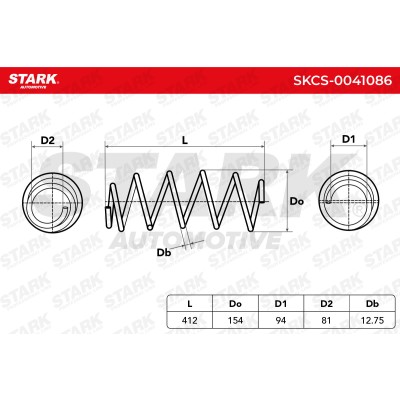 Sprężyna Zawieszenia Stark SKCS-0041086 SKCS-0041086 - foto 4