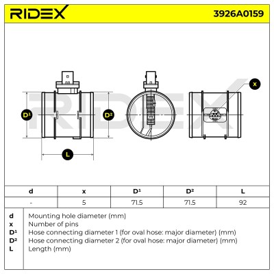 Przepływomierz RIDEX 3926A0159 3926A0159 - foto 7