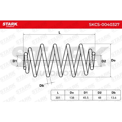 Sprężyna Zawieszenia Stark SKCS-0040327 SKCS-0040327 - foto 4