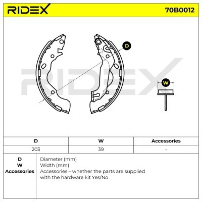 Klocki hamulcowe RIDEX 70B0012 70B0012 - foto 5