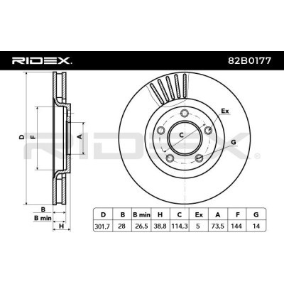 Tarcza hamulcowa RIDEX 82B0177 82B0177 - foto 7