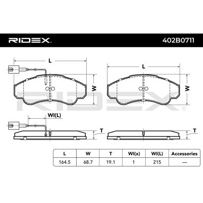 Klocki hamulcowe RIDEX 402B0711 402B0711 - foto 4
