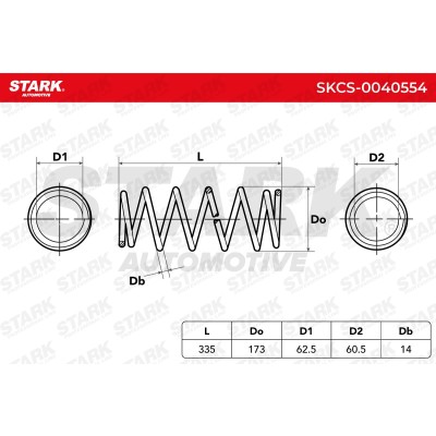 Sprężyna Zawieszenia Stark SKCS-0040554 SKCS-0040554 - foto 5