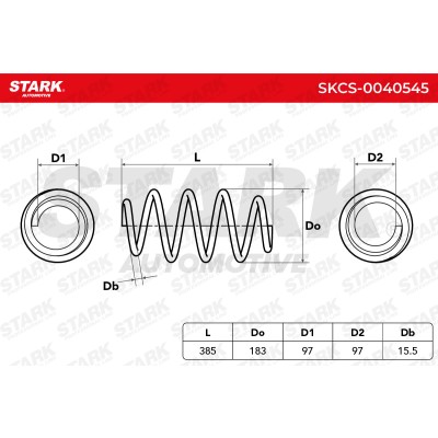 Sprężyna Zawieszenia Stark SKCS-0040545 SKCS-0040545 - foto 6