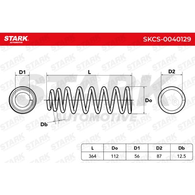 Sprężyna Zawieszenia Stark SKCS-0040129 SKCS-0040129 - foto 5