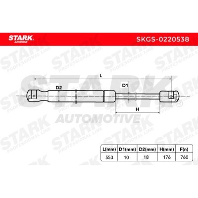 Amortyzator Pokrywy Bagażnika Stark SKGS-0220538 SKGS-0220538 - foto 5