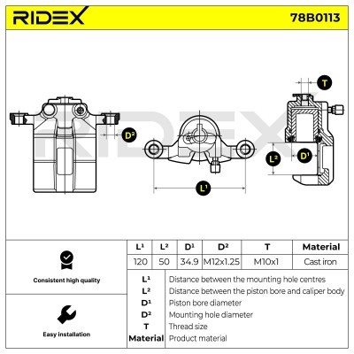 Zacisk Hamulcowy RIDEX 78B0113 78B0113 - foto 4