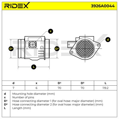 Przepływomierz RIDEX 3926A0044 3926A0044 - foto 6