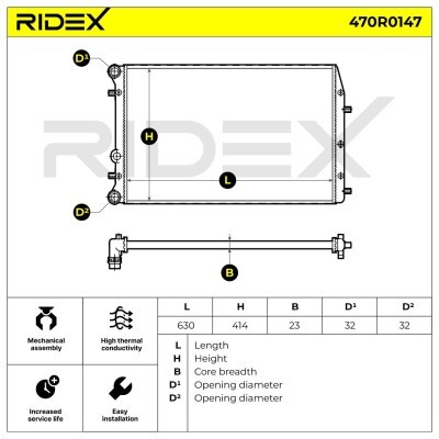 Chłodnica RIDEX 470R0147 470R0147 - foto 5