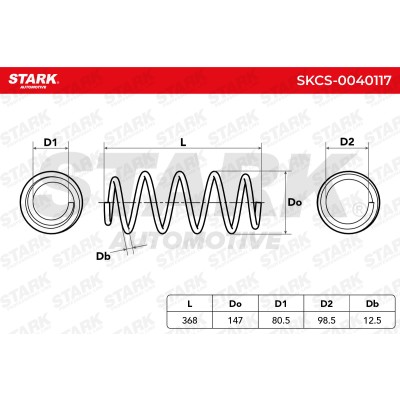 Sprężyna Zawieszenia Stark SKCS-0040117 SKCS-0040117 - foto 6