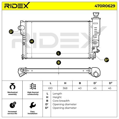 Chłodnica RIDEX 470R0629 470R0629 - foto 5
