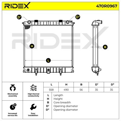 Chłodnica RIDEX 470R0967 470R0967 - foto 5