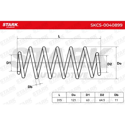 Sprężyna Zawieszenia Stark SKCS-0040899 SKCS-0040899 - foto 4