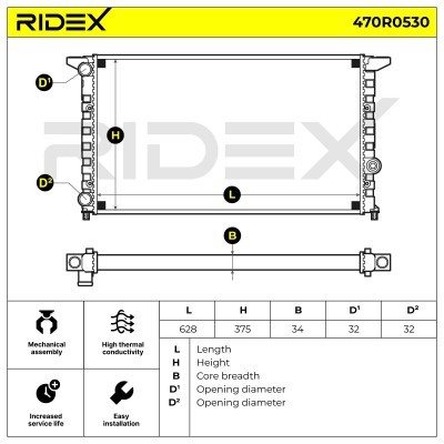 Chłodnica RIDEX 470R0530 470R0530 - foto 5