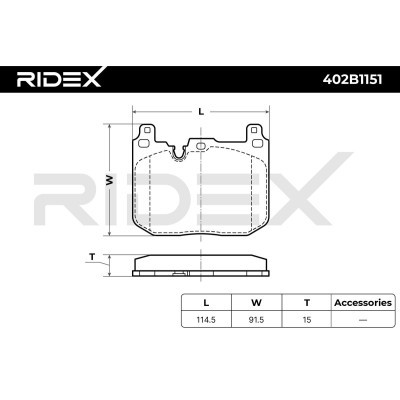 Klocki hamulcowe RIDEX 402B1151 402B1151 - foto 7
