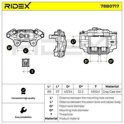 Zacisk Hamulcowy RIDEX 78B0717 78B0717 - foto 5