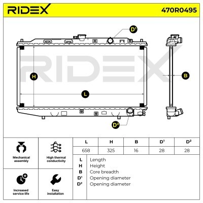 Chłodnica RIDEX 470R0495 470R0495 - foto 5