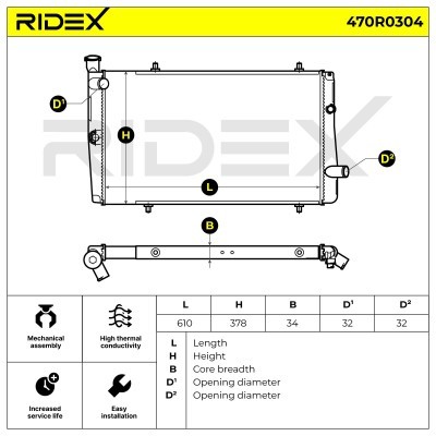 Chłodnica RIDEX 470R0304 470R0304 - foto 7