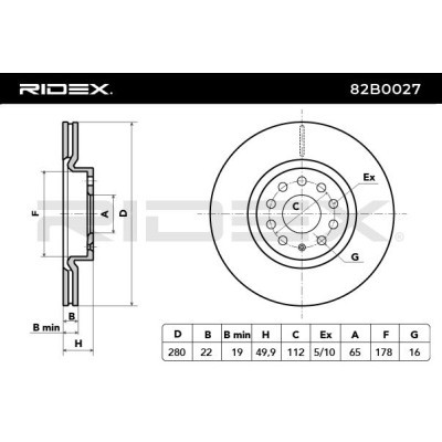 Tarcza hamulcowa RIDEX 82B0027 82B0027 - foto 5