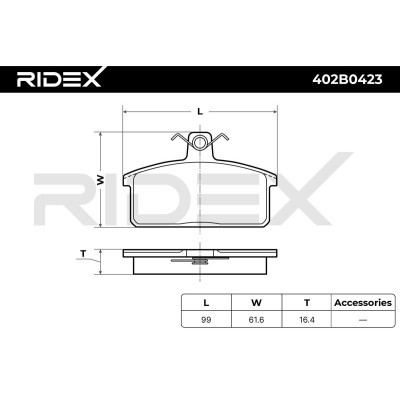 Klocki hamulcowe RIDEX 402B0423 402B0423 - foto 4