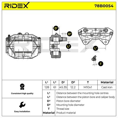 Zacisk Hamulcowy RIDEX 78B0054 78B0054 - foto 4