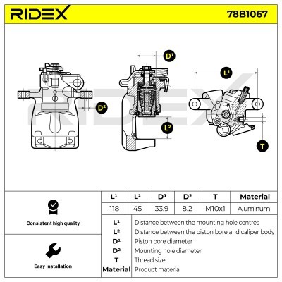 Zacisk Hamulcowy RIDEX 78B1067 78B1067 - foto 6