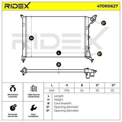Chłodnica RIDEX 470R0627 470R0627 - foto 5