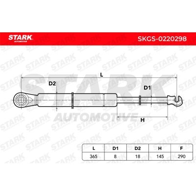 Amortyzator Pokrywy Bagażnika Stark SKGS-0220298 SKGS-0220298 - foto 5