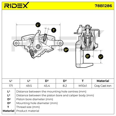 Zacisk Hamulcowy RIDEX 78B1286 78B1286 - foto 7