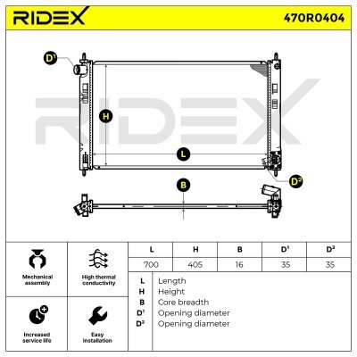 Chłodnica RIDEX 470R0404 470R0404 - foto 5