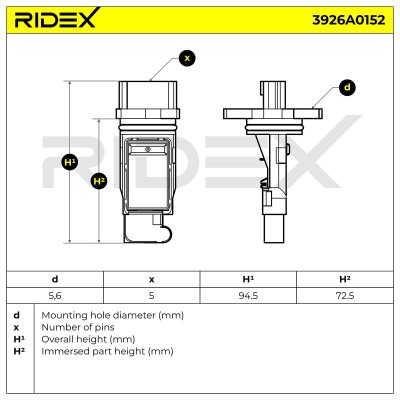 Przepływomierz RIDEX 3926A0152 3926A0152 - foto 6