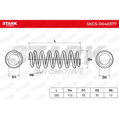 Sprężyna Zawieszenia Stark SKCS-0040377 SKCS-0040377 - foto 5