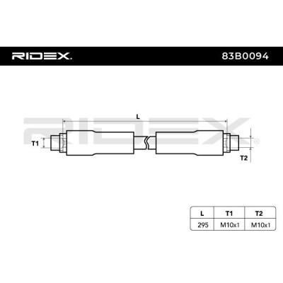 Przewód hamulcowy elast RIDEX 83B0094 83B0094 - foto 5