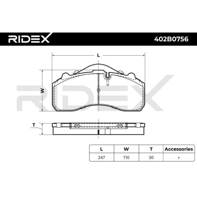 Klocki hamulcowe RIDEX 402B0756 402B0756 - foto 8