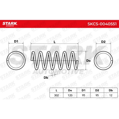 Sprężyna Zawieszenia Stark SKCS-0040551 SKCS-0040551 - foto 5