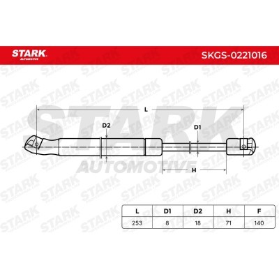 Amortyzator Pokrywy Bagażnika Stark SKGS-0221016 SKGS-0221016 - foto 6